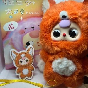 Kawaii New Baby Three Animal Party FOX bag charm or keychain